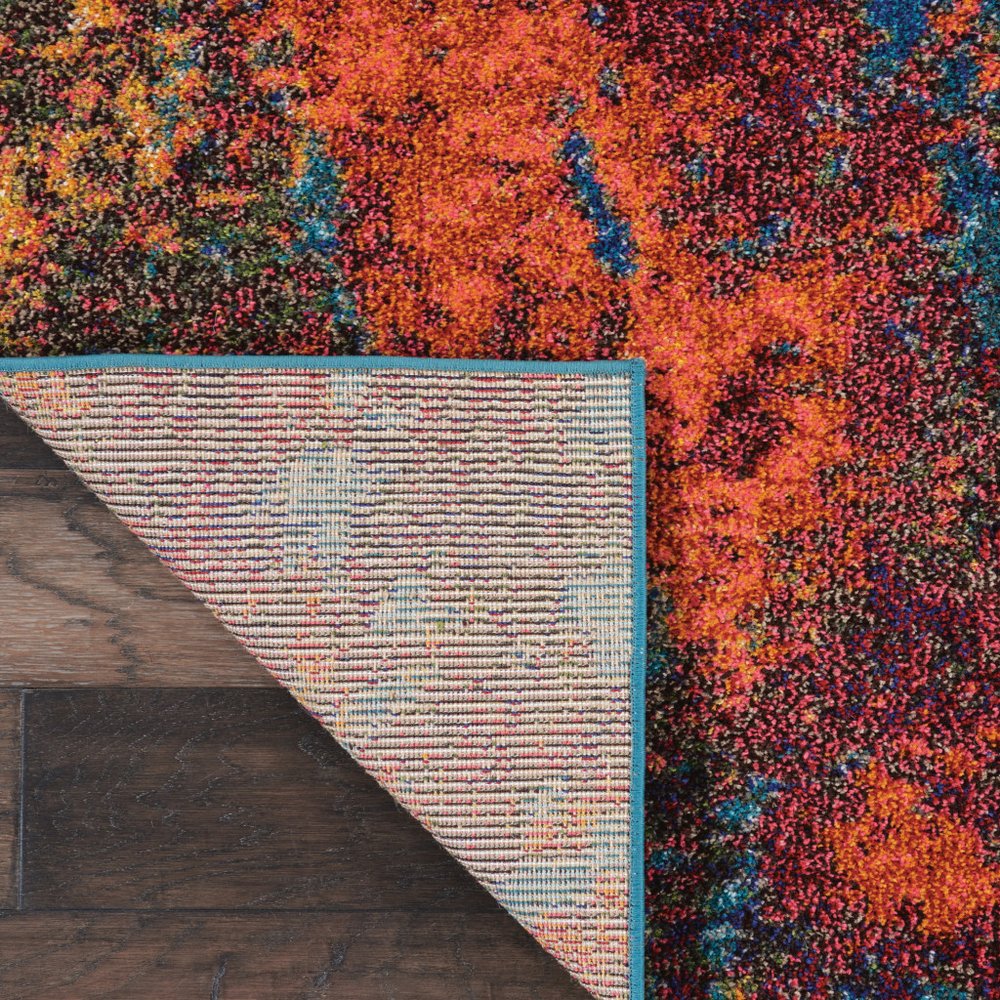 4' X 6' Atlantic Abstract Power Loom Non Skid Area Rug