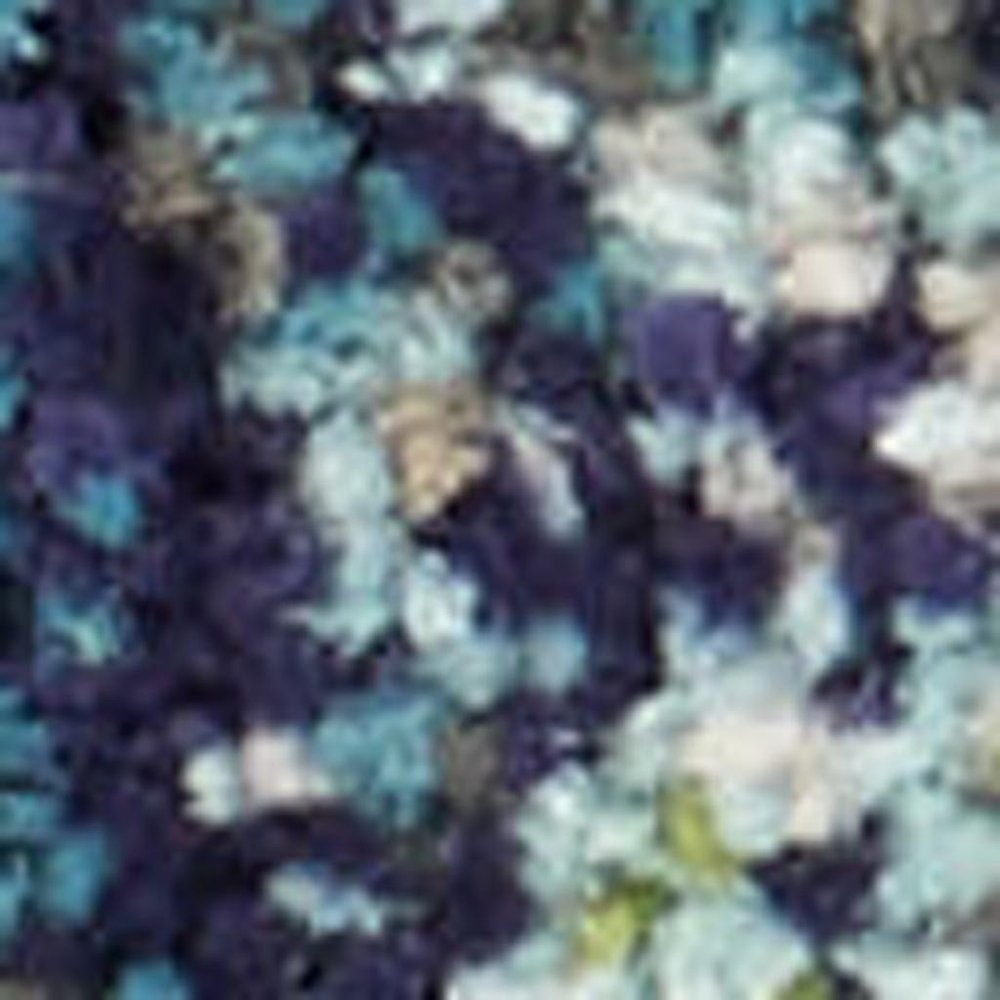 2' X 8' Blue And Yellow Abstract Power Loom Non Skid Runner Rug