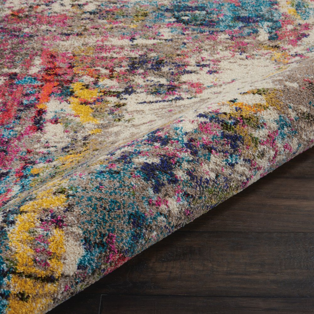 4' X 6' Sunset Abstract Power Loom Non Skid Area Rug
