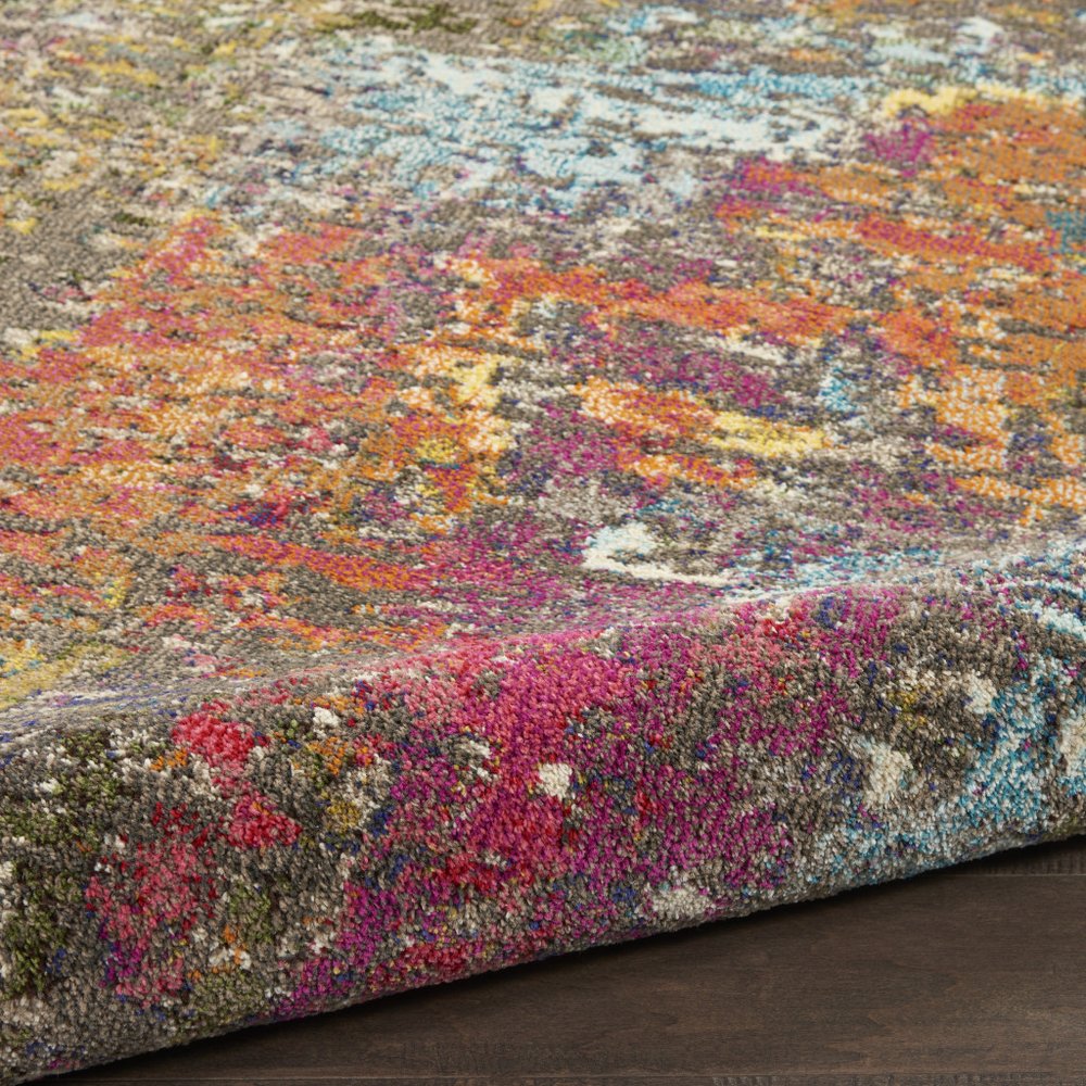 4' Sunset Abstract Round Rug