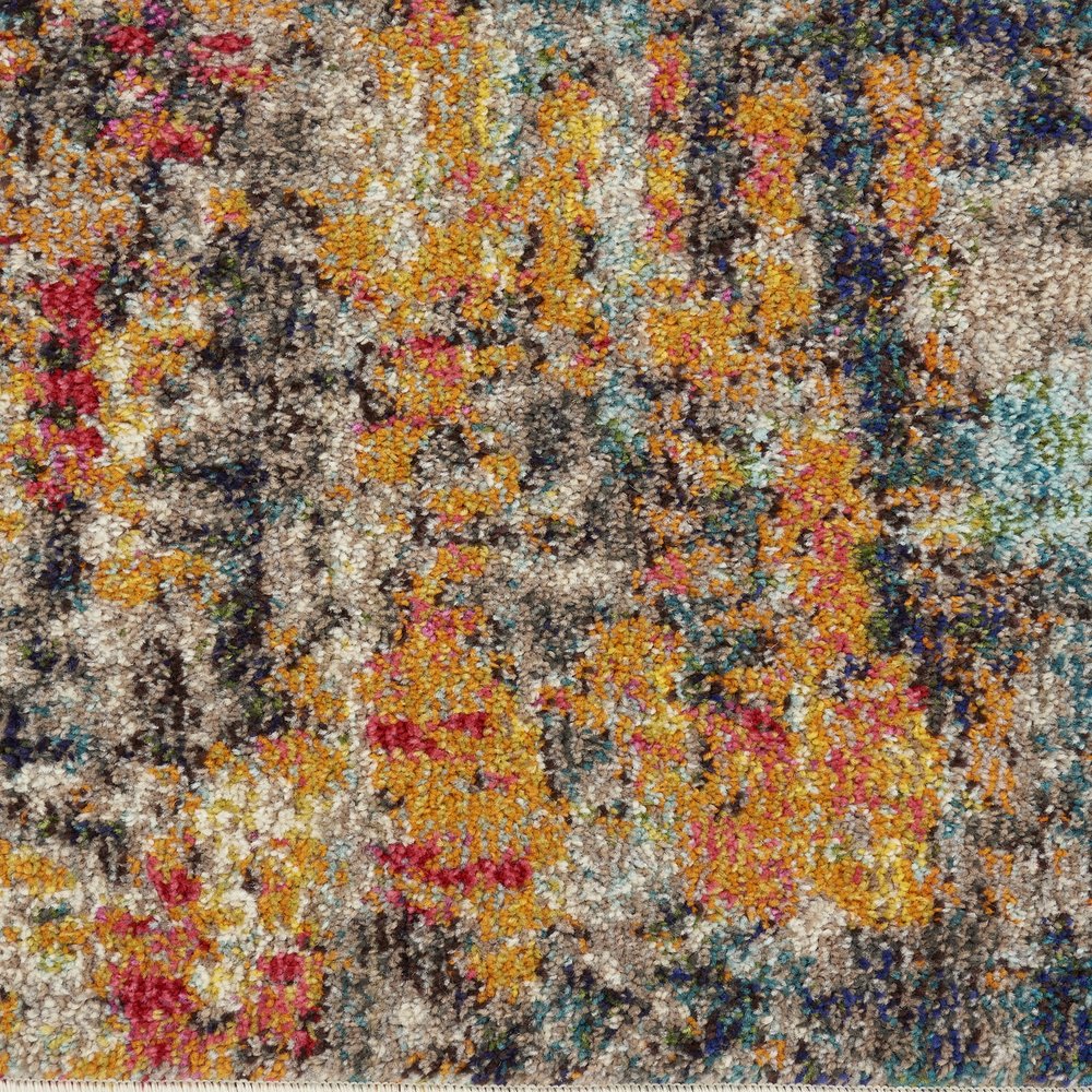 4' X 6' Multicolor Abstract Power Loom Non Skid Area Rug