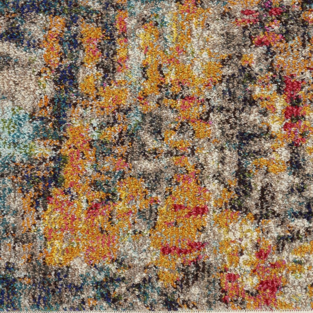 4' X 6' Multicolor Abstract Power Loom Non Skid Area Rug