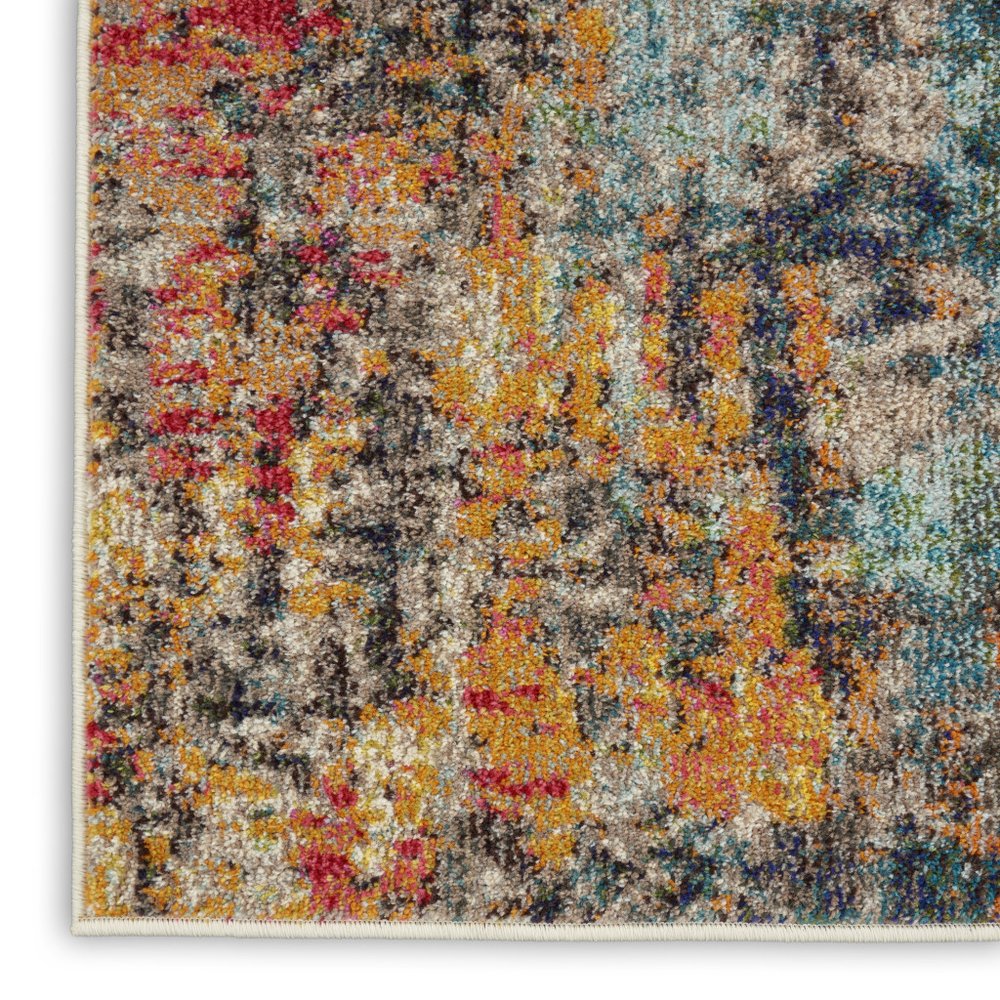 4' X 6' Multicolor Abstract Power Loom Non Skid Area Rug
