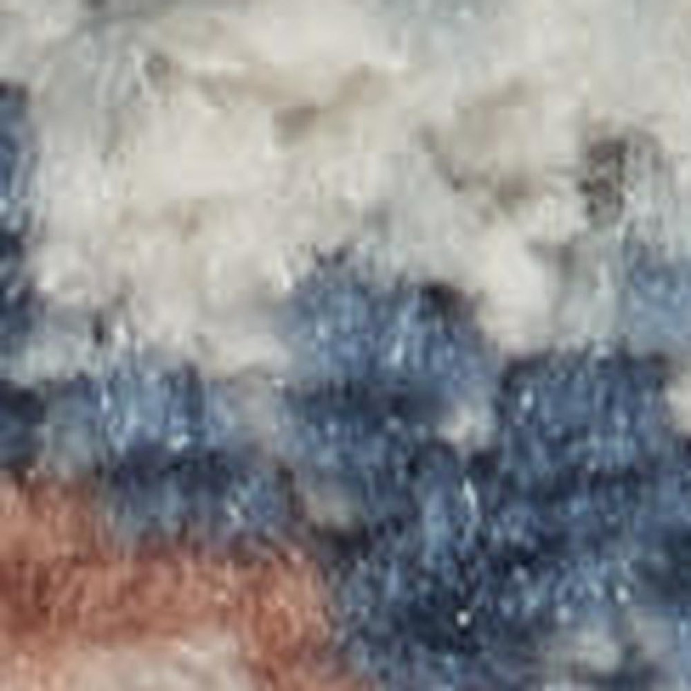 4' X 6' Ivory Abstract Power Loom Distressed Non Skid Area Rug