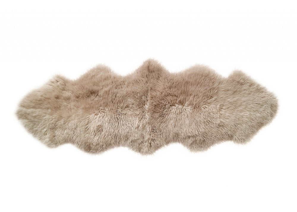 2' X 6' Platinum New Zealand Lambs Wool Handmade Area Rug