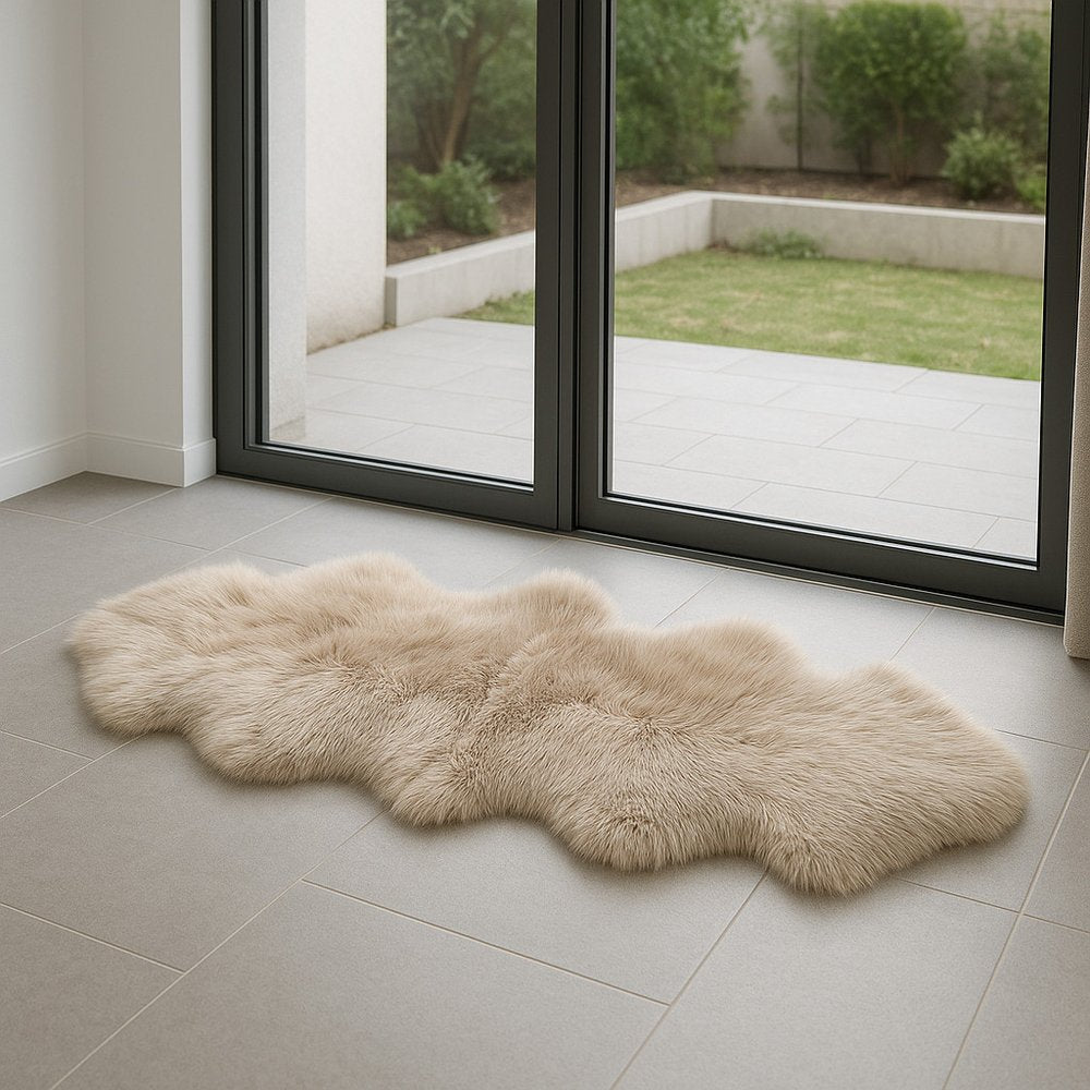 2' X 6' Platinum New Zealand Lambs Wool Handmade Area Rug