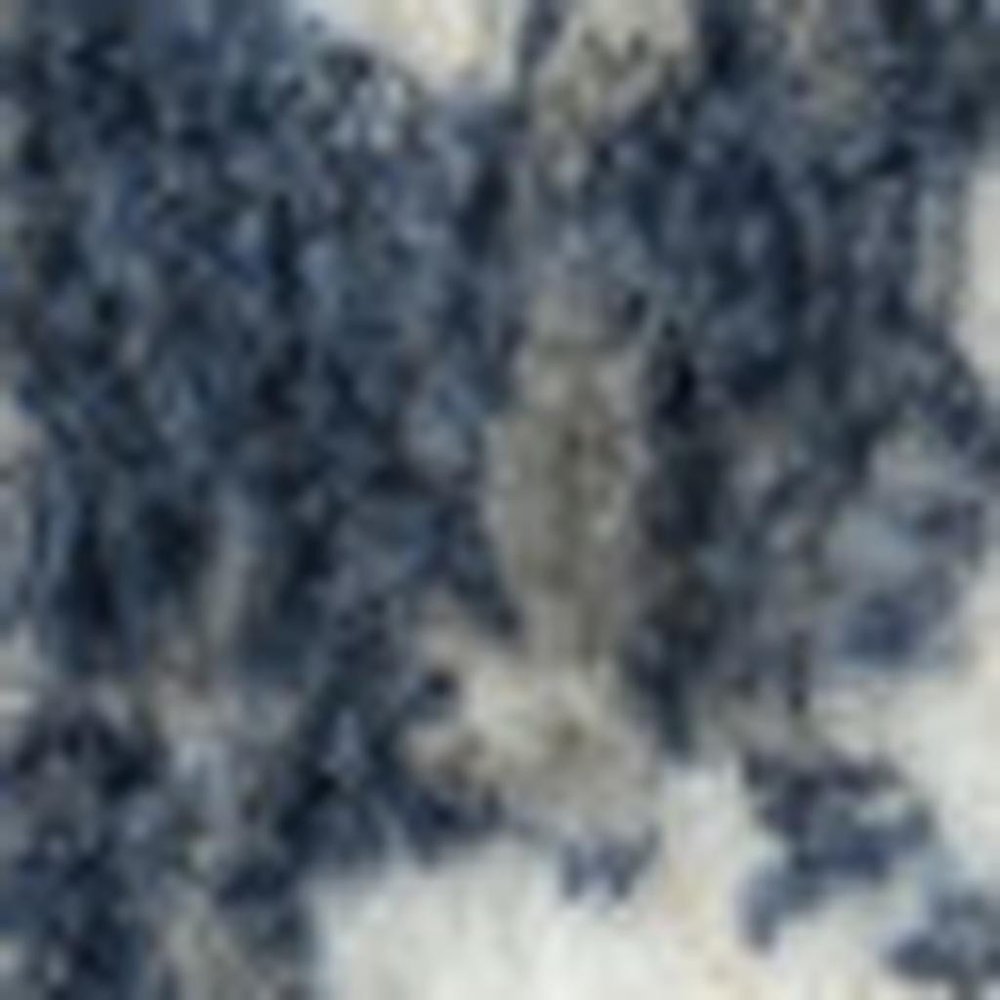 7' X 9' Beige Cream Blue And Gray Abstract Stain Resistant Area Rug