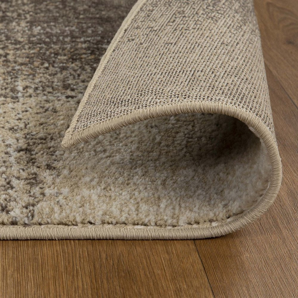 4' X 6' Black And Gray Damask Distressed Area Rug