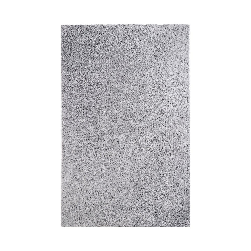 5' X 8' Silver Shag Handmade Area Rug