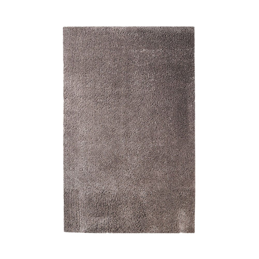 5' X 8' Taupe Shag Handmade Area Rug