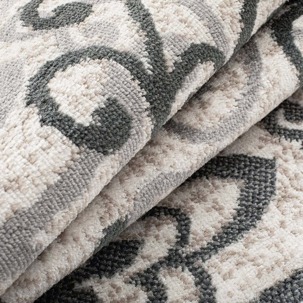 2' X 3' Gray And Charcoal Medallion Area Rug