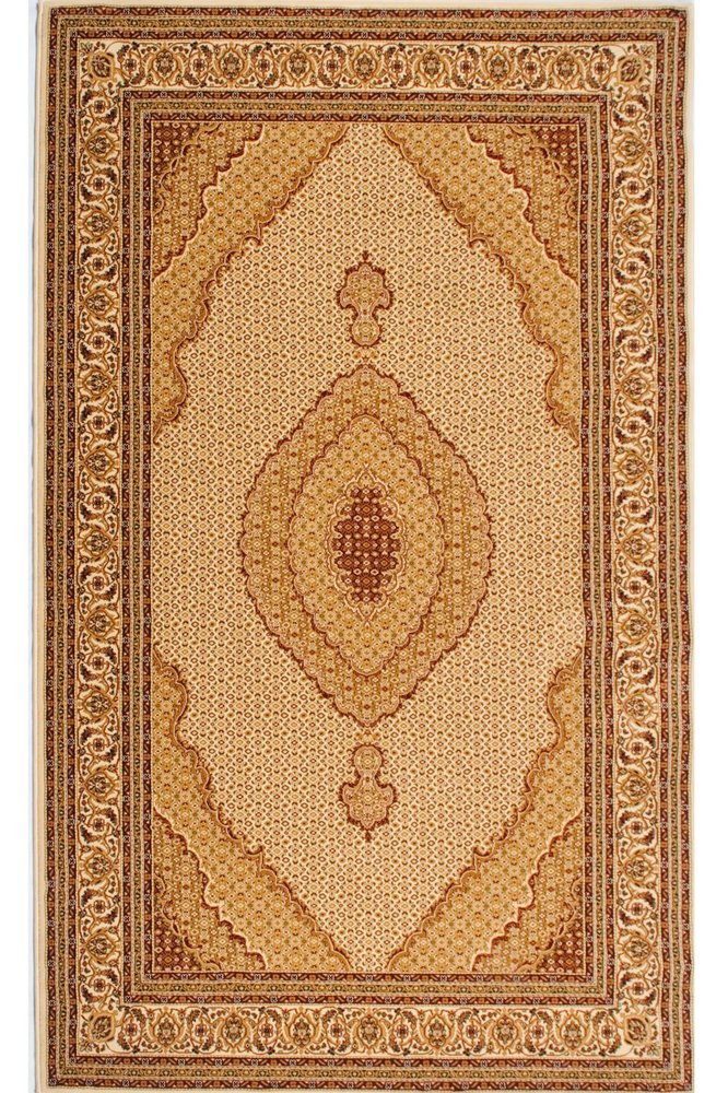 10' Beige And Ivory Oriental Runner Rug