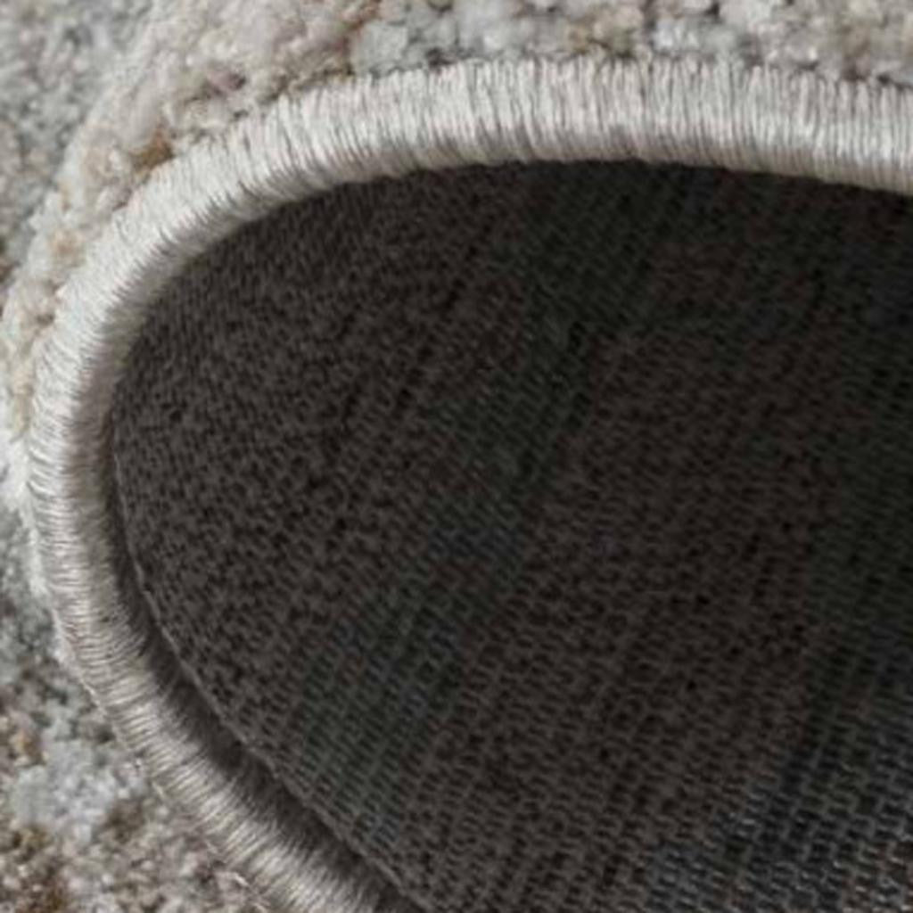 5' X 8' Beige Abstract Stain Resistant Area Rug