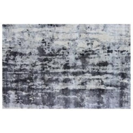 8' X 11' Blue And White Abstract Hand Loomed Area Rug