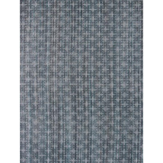 8' X 10' Blue And And Charcoal Hand Loomed Area Rug