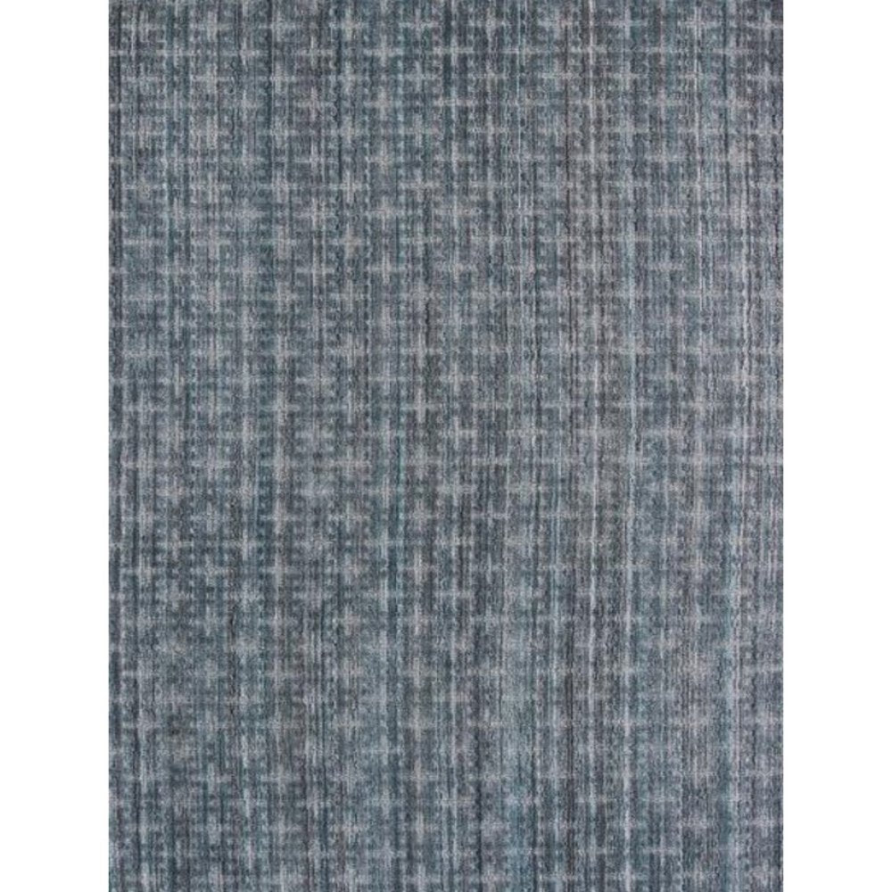 8' X 10' Blue And And Charcoal Hand Loomed Area Rug
