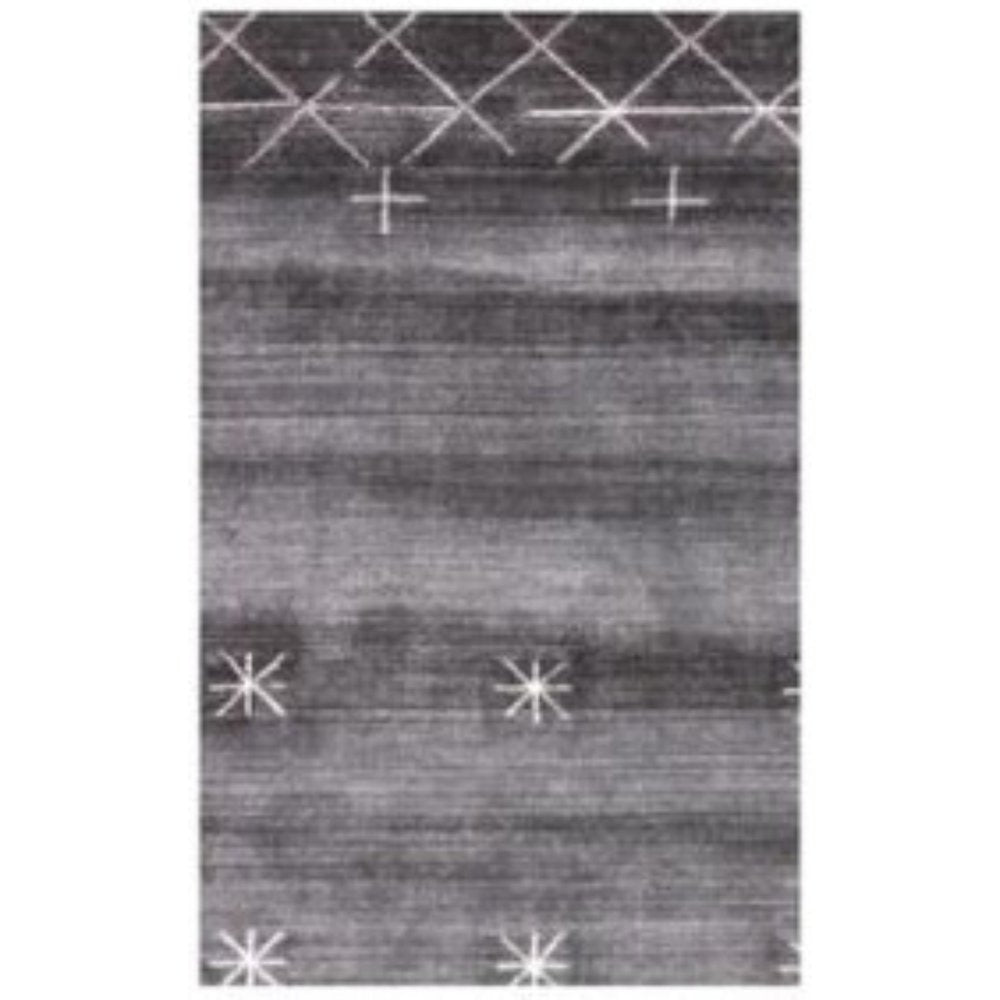 8' X 11' Blue And Black Ombre Hand Loomed Area Rug