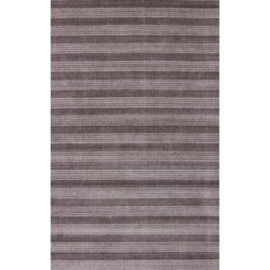 9' X 12' Rust And White Striped Hand Loomed Area Rug
