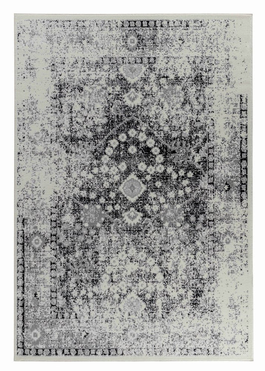 4' X 6' Black Oriental Area Rug