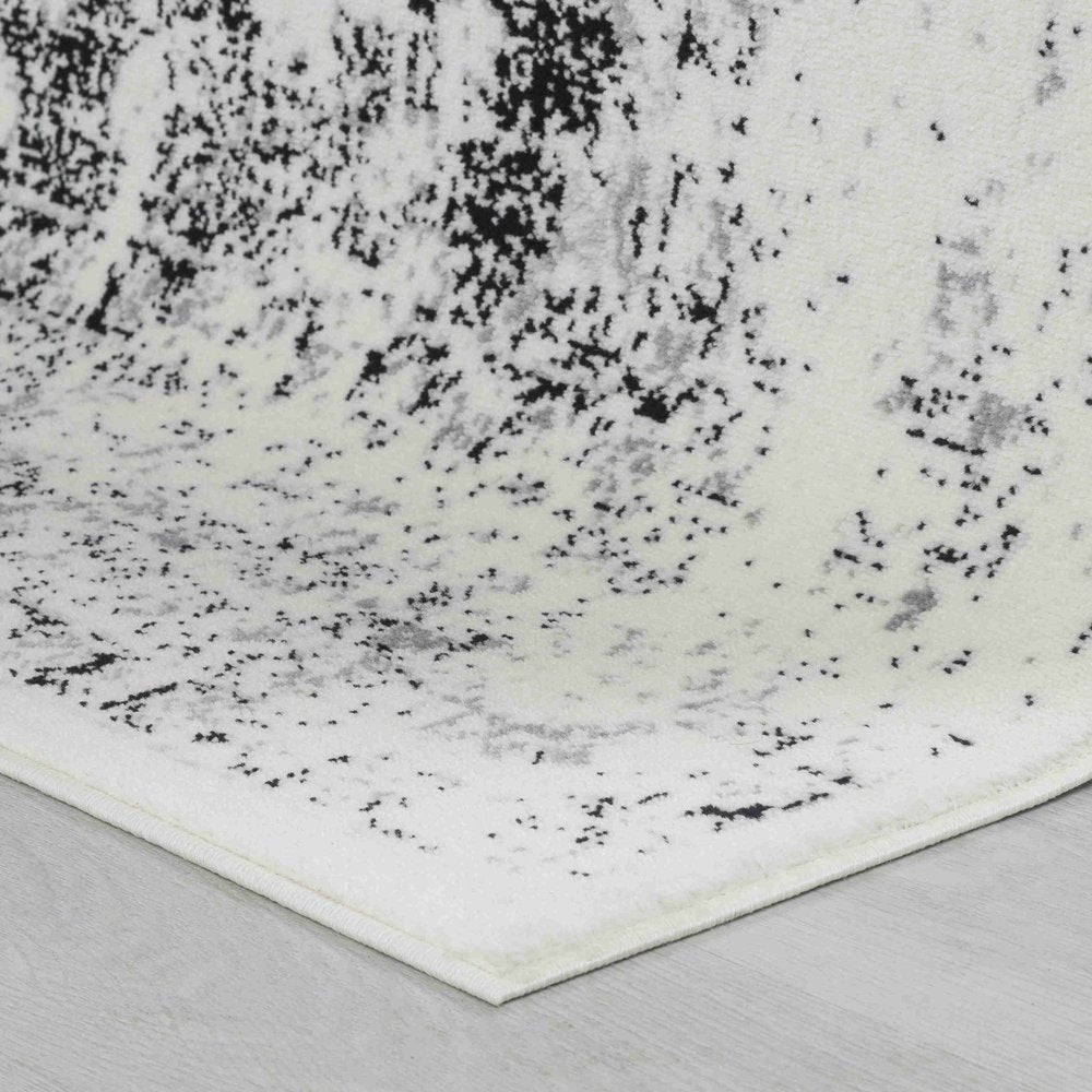 7' X 10' Black Oriental Area Rug