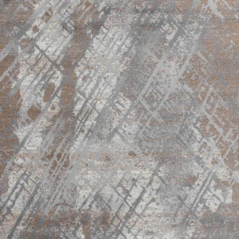 5' X 8' Brown Abstract Area Rug