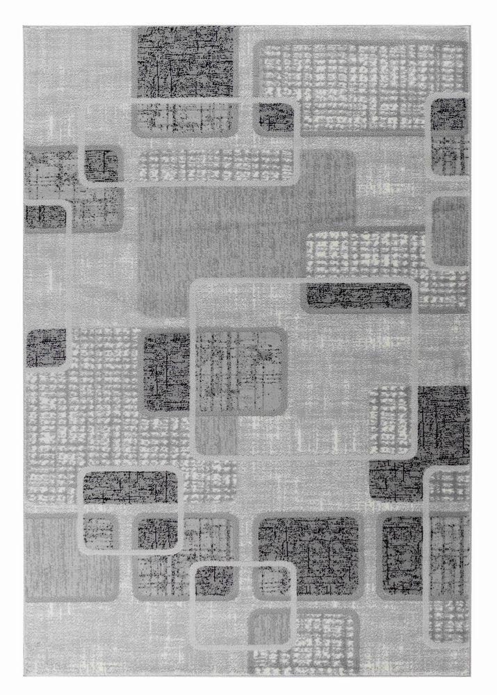 4' X 6' Grey Geometric Area Rug