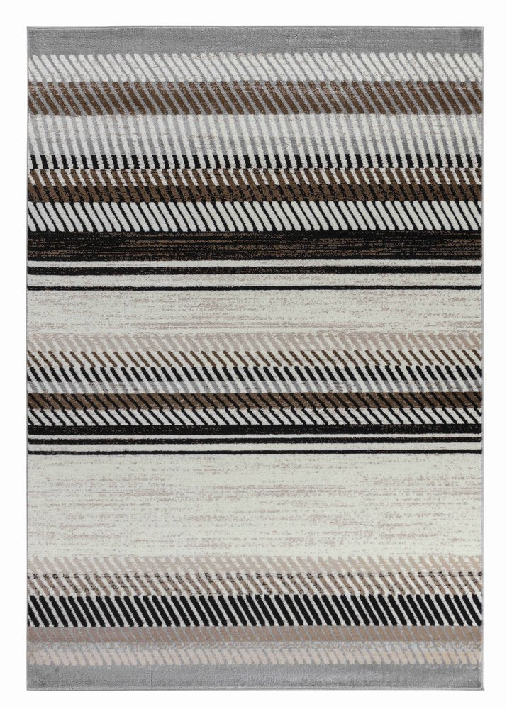 4' X 6' Beige Striped Area Rug