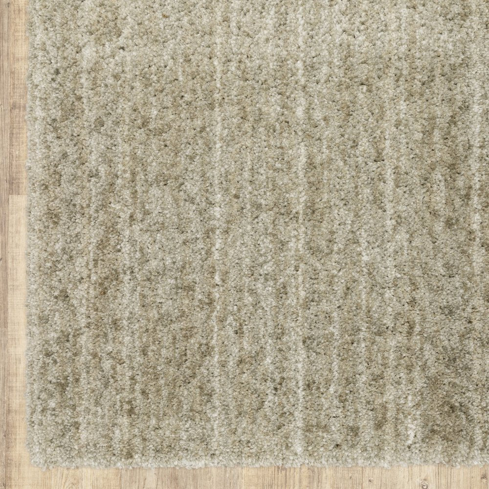 10' X 13' Grey Shag Power Loom Stain Resistant Area Rug