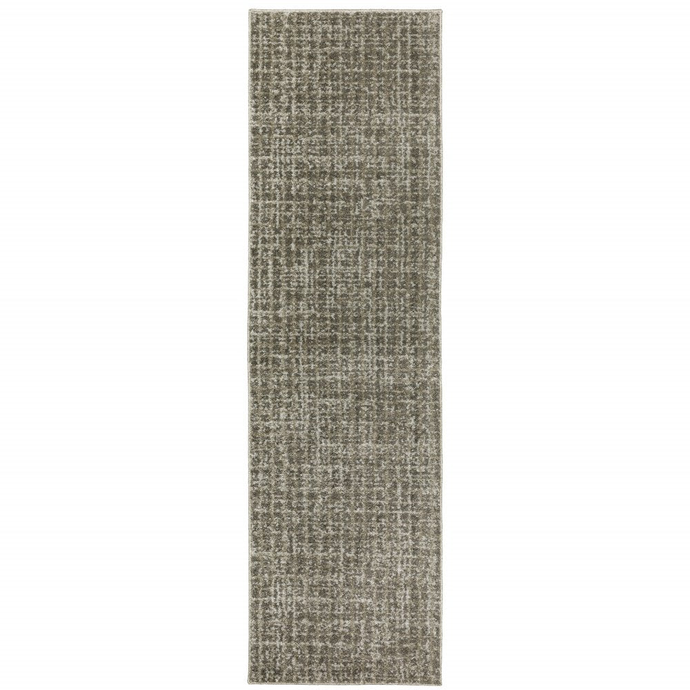 3' X 5' Gray Geometric Power Loom Area Rug