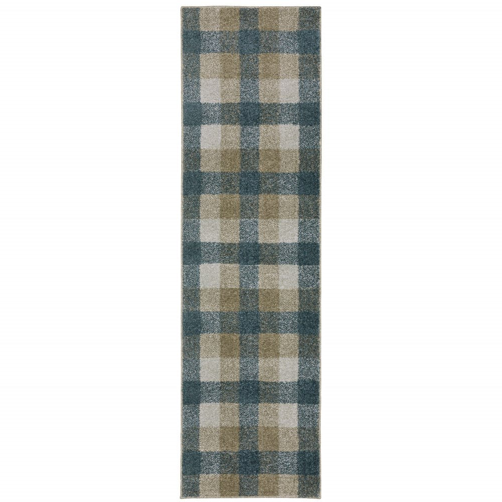 7' X 10' Tan and Gray Geometric Power Loom Area Rug