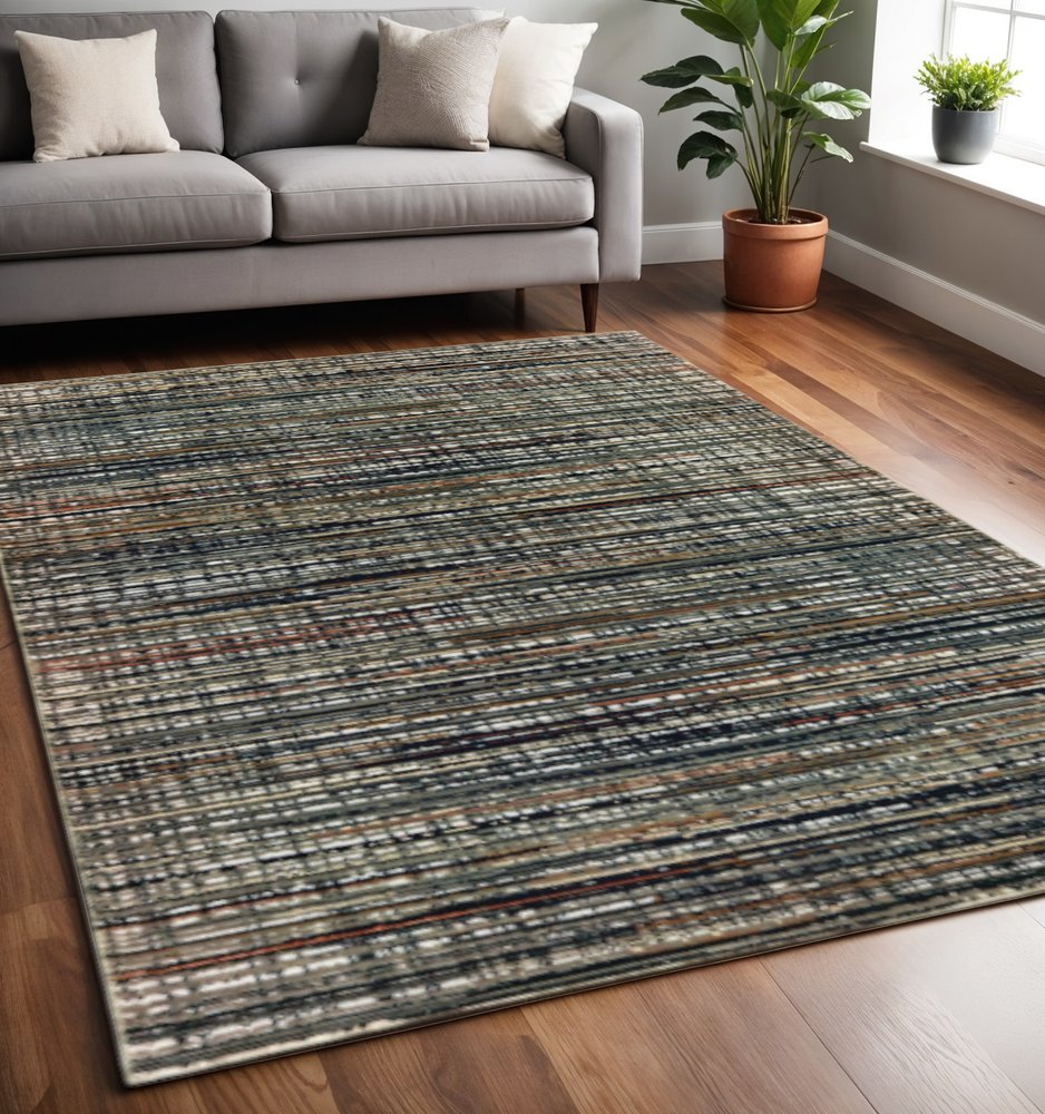 2' X 8' Black Navy Gold Ivory And Blush Abstract Power Loom Stain Resistant Runner Rug