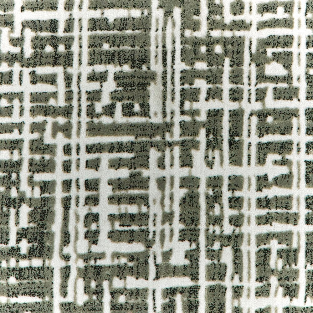 8' X 11' Gray And Ivory Abstract Area Rug