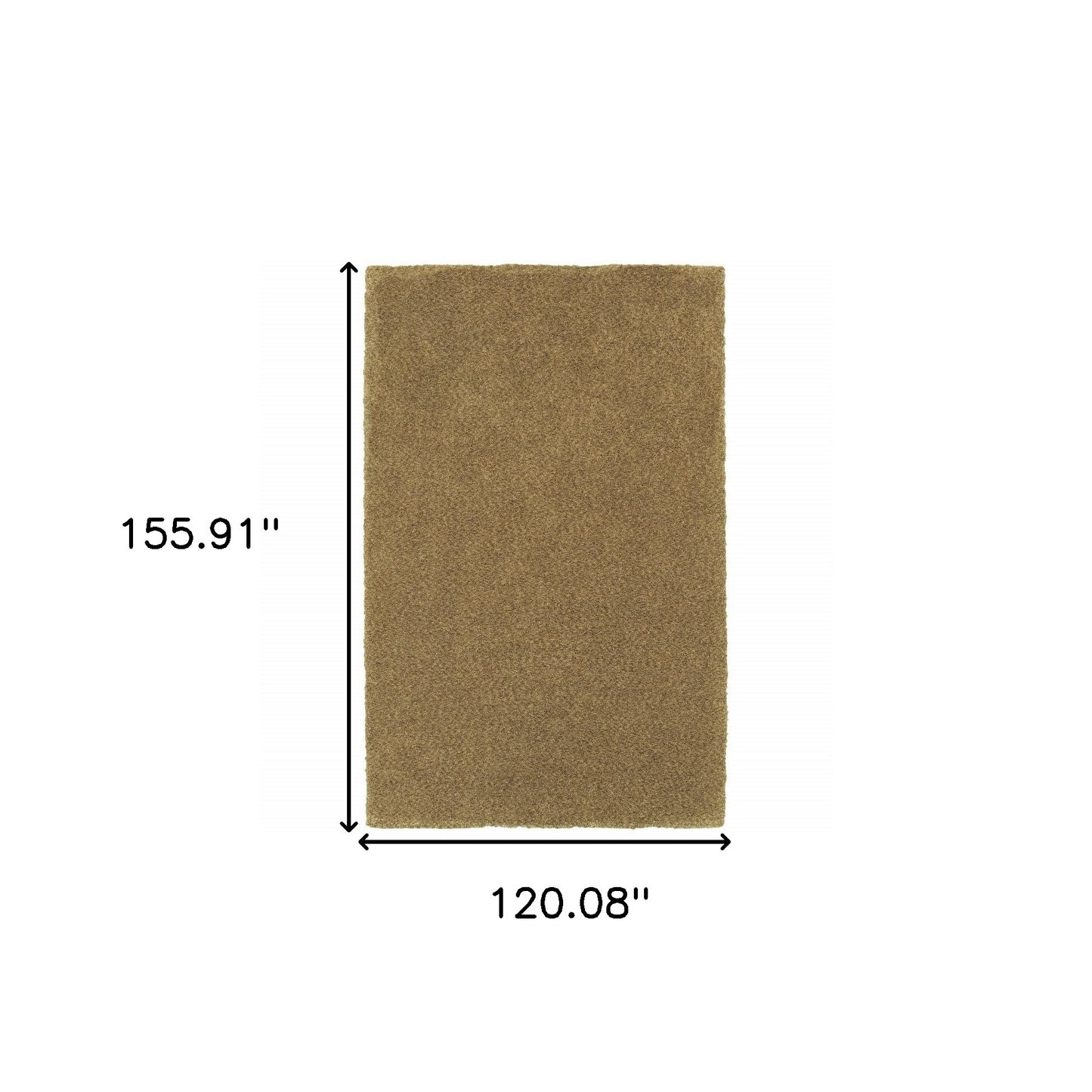 10' X 13' Olive Green Shag Tufted Handmade Stain Resistant Area Rug