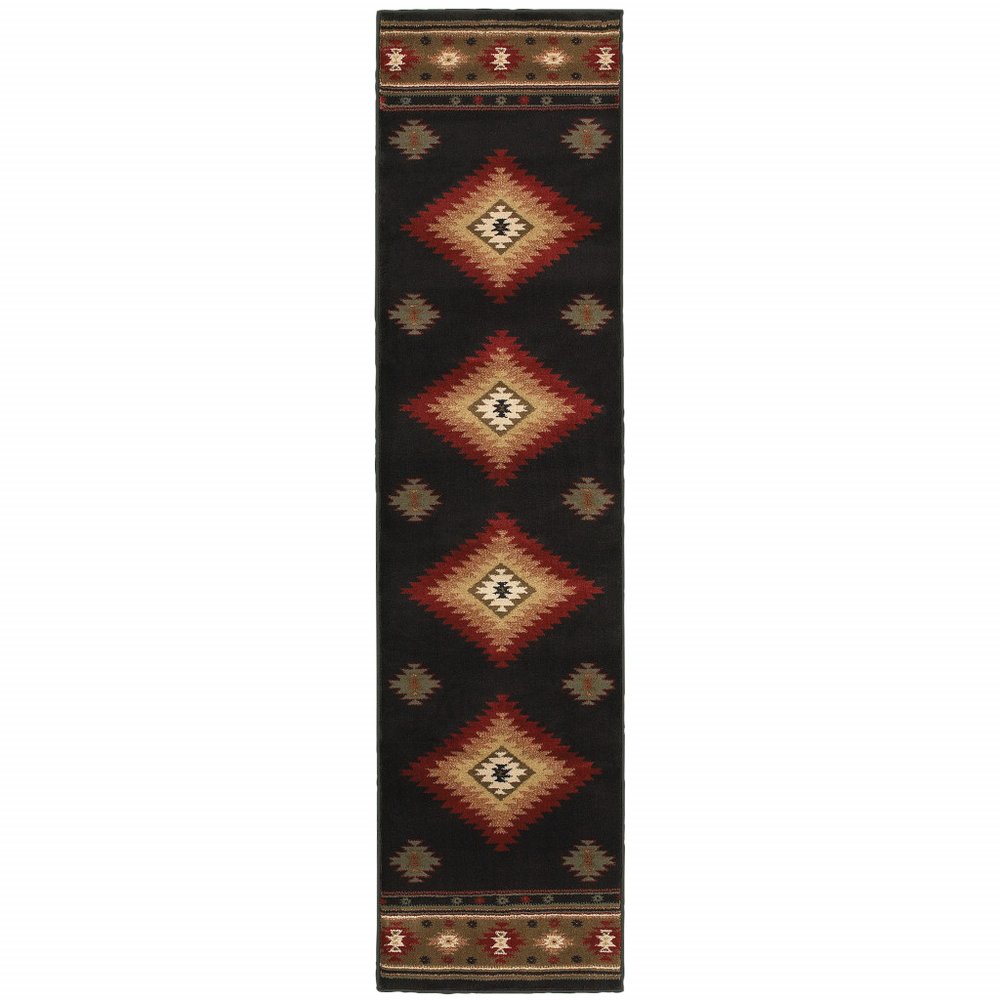 4' X 6' Beige Southwestern Power Loom Stain Resistant Area Rug