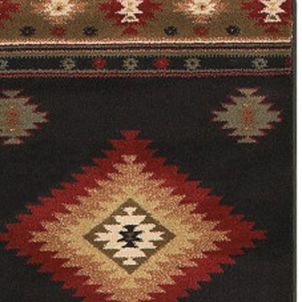 4' X 6' Beige Southwestern Power Loom Stain Resistant Area Rug
