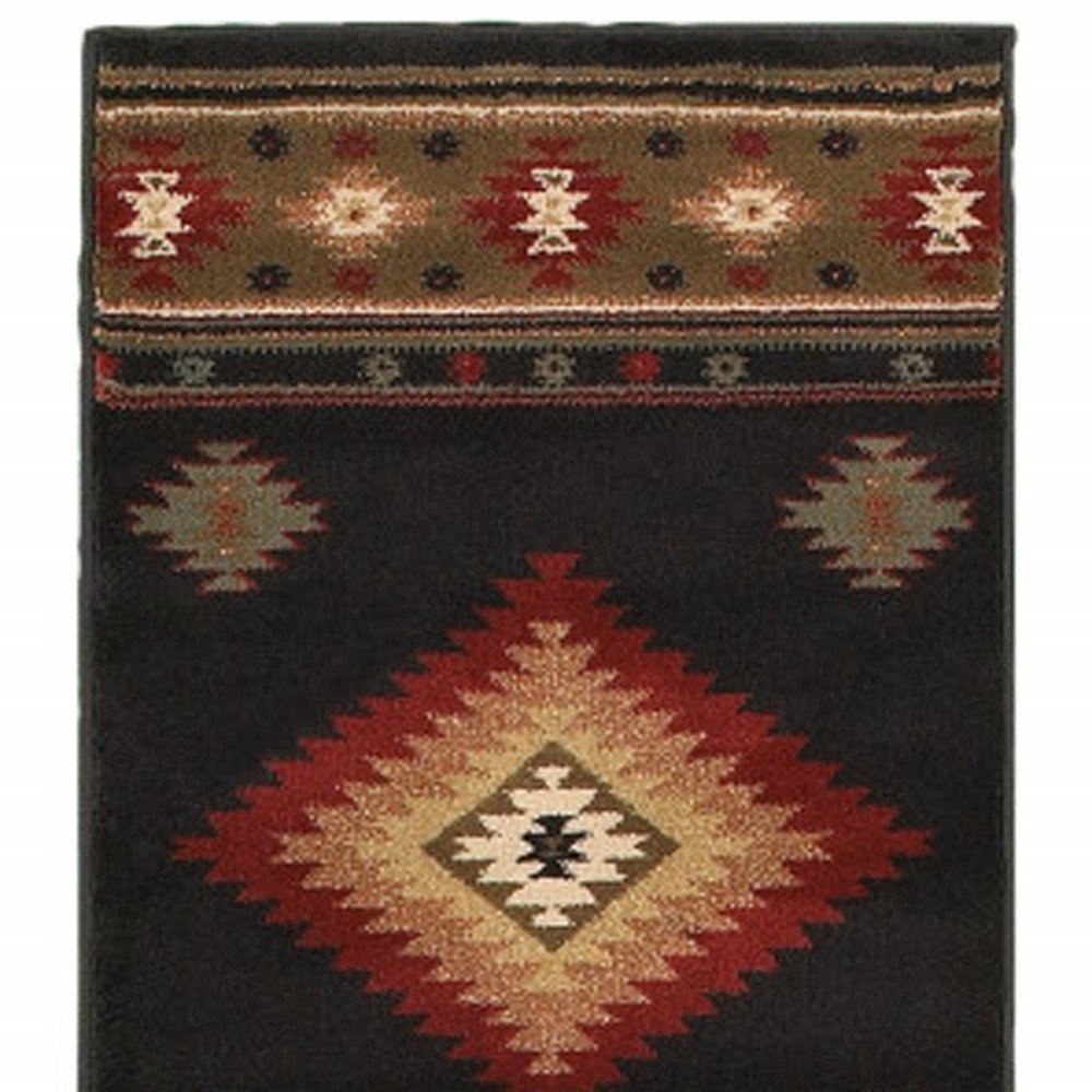 4' X 6' Beige Southwestern Power Loom Stain Resistant Area Rug