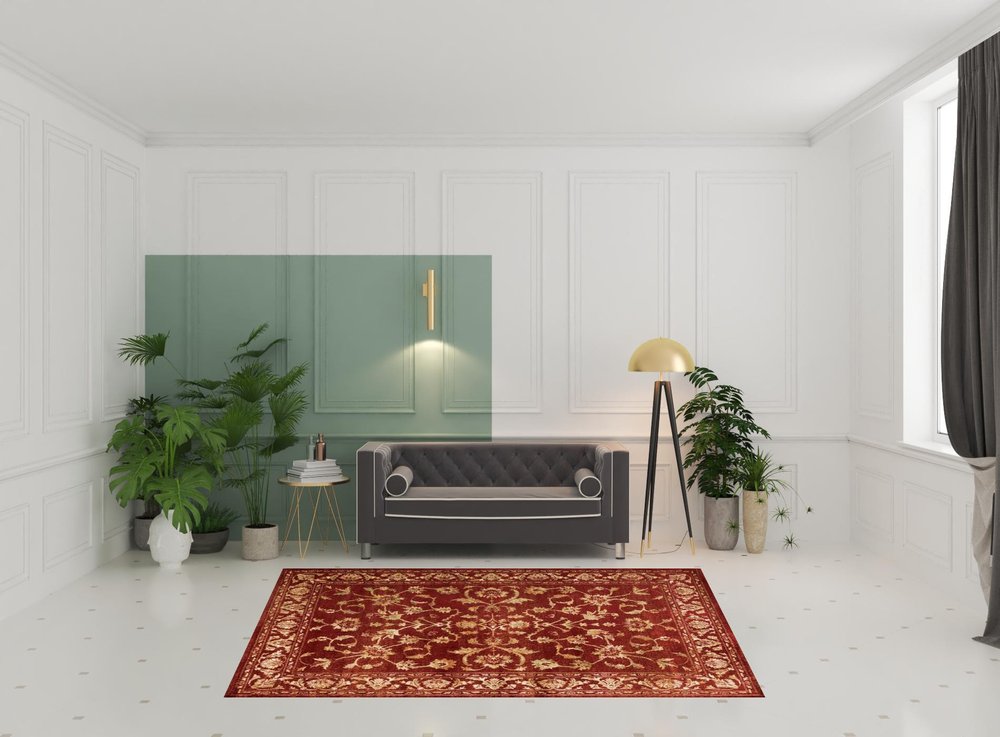 10' X 13' Red And Gold Oriental Power Loom Stain Resistant Area Rug