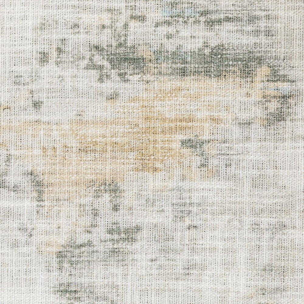 9' X 12' Beige And Gray Abstract Distressed Area Rug