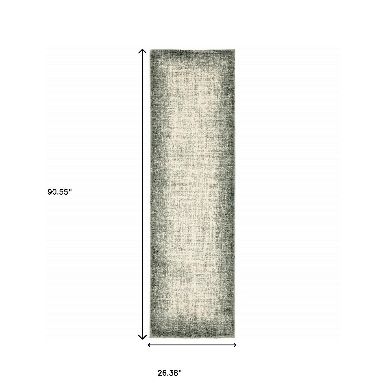 10' X 13' Grey Beige And Blue Power Loom Stain Resistant Area Rug