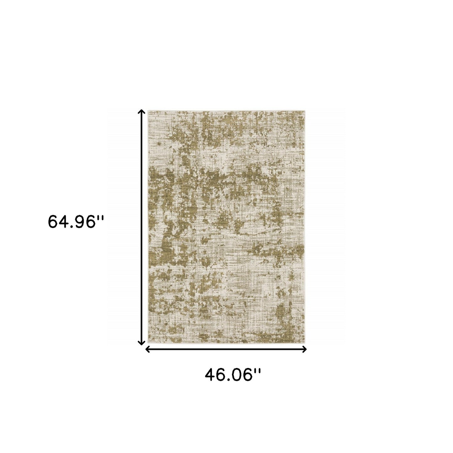 7' X 9' Beige And Ivory Abstract Area Rug