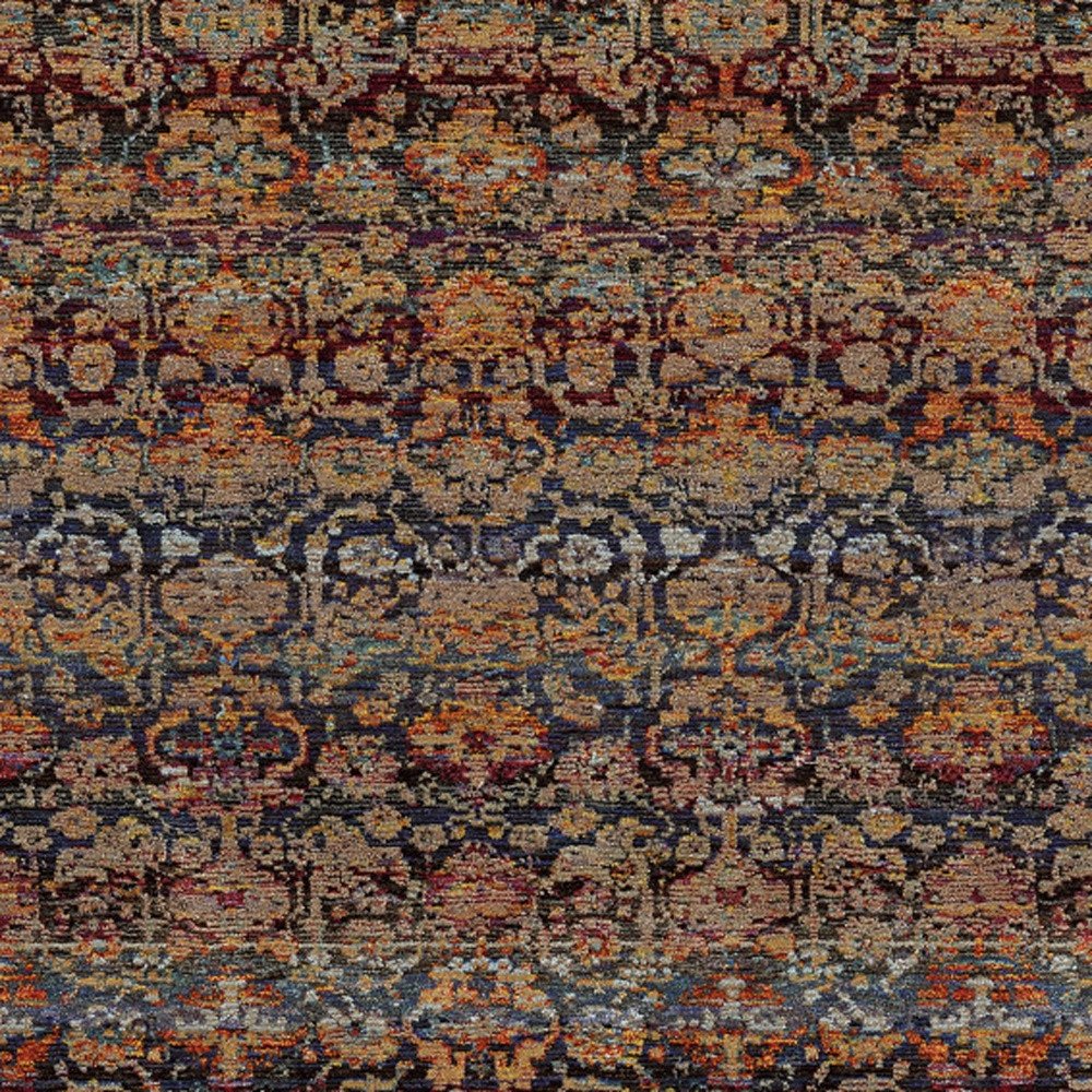 2' X 3' Blue And Ivory Ombre Area Rug