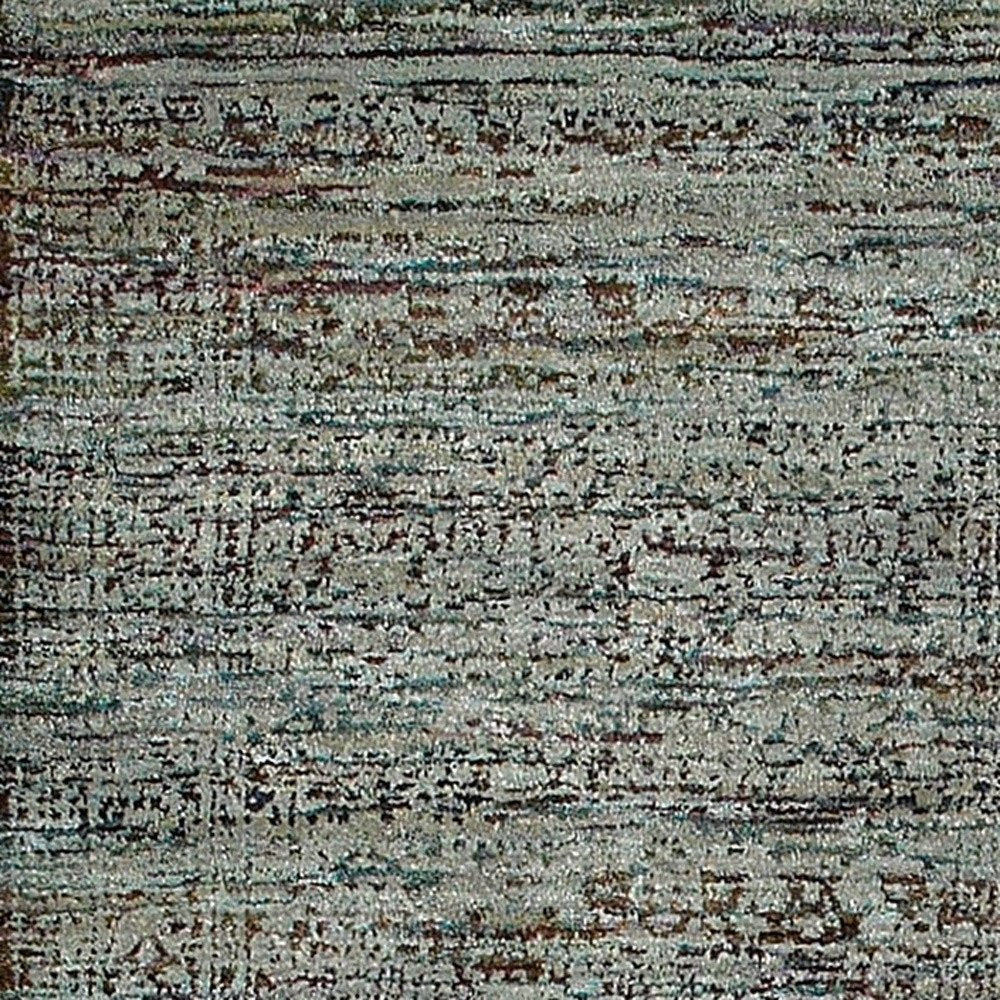 3' X 5' Blue Green Oriental Power Loom Area Rug