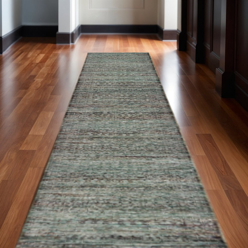 3' X 5' Blue Green Oriental Power Loom Area Rug