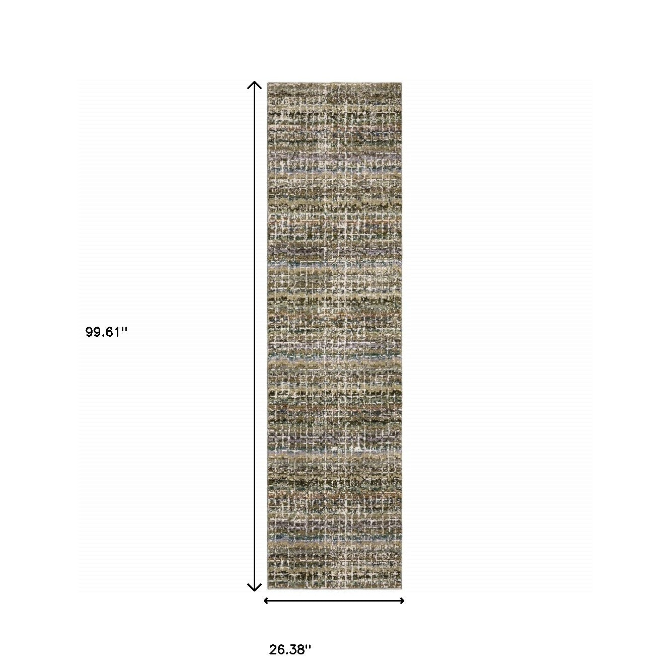 10' X 13' Gray and Ivory Abstract Power Loom Area Rug