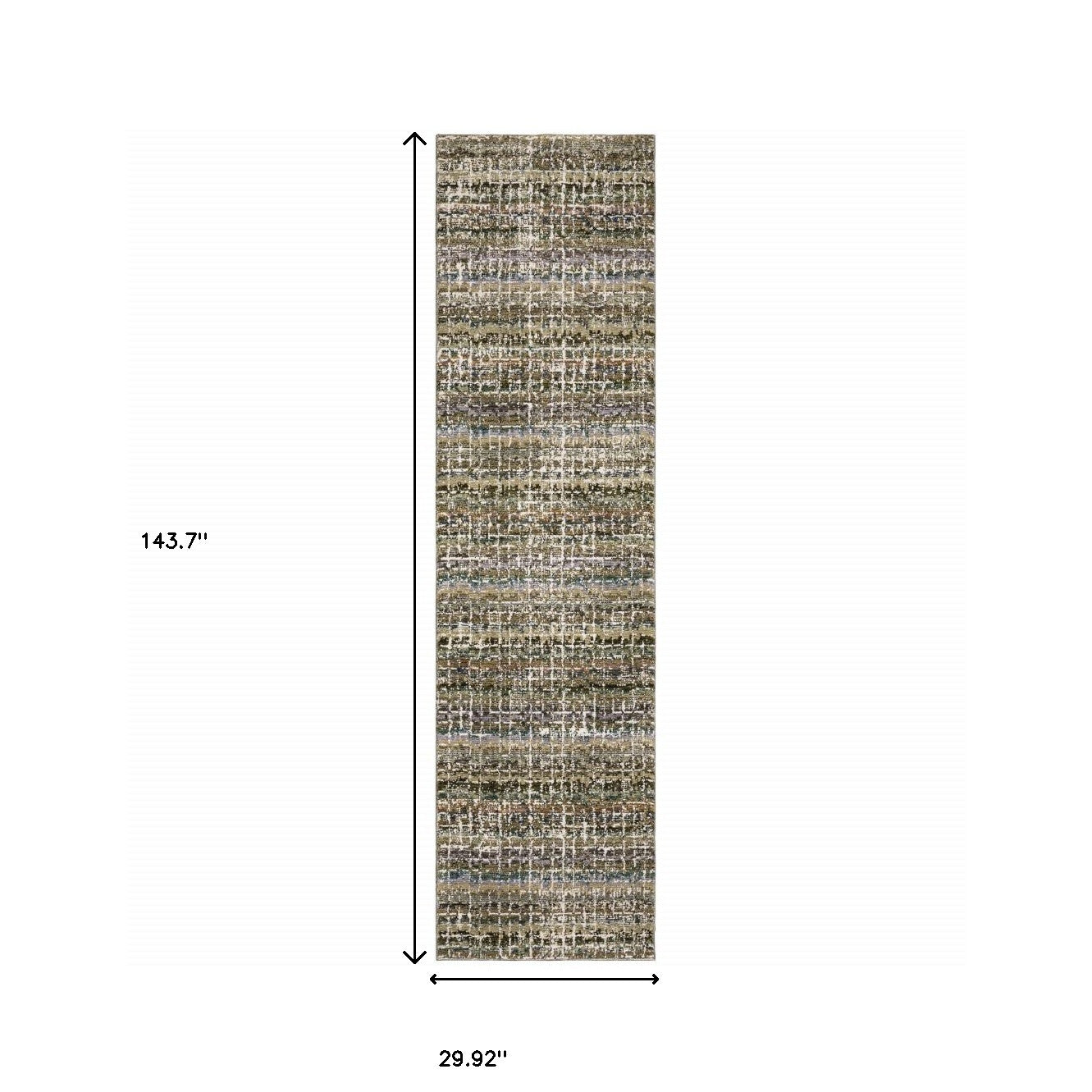 10' X 13' Gray and Ivory Abstract Power Loom Area Rug