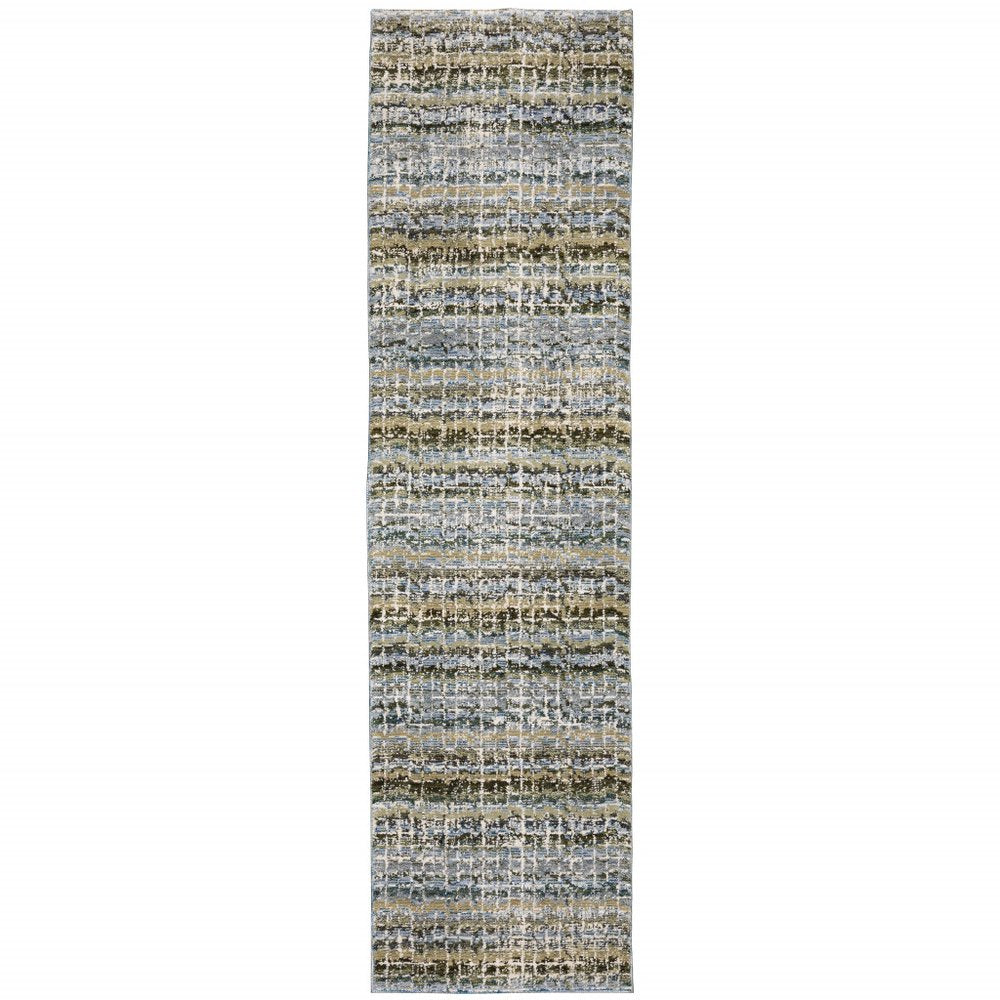 2' X 3' Gray And Ivory Abstract Area Rug