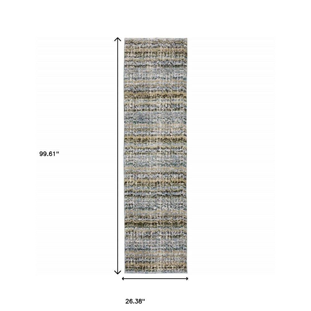 2' X 3' Gray And Ivory Abstract Area Rug
