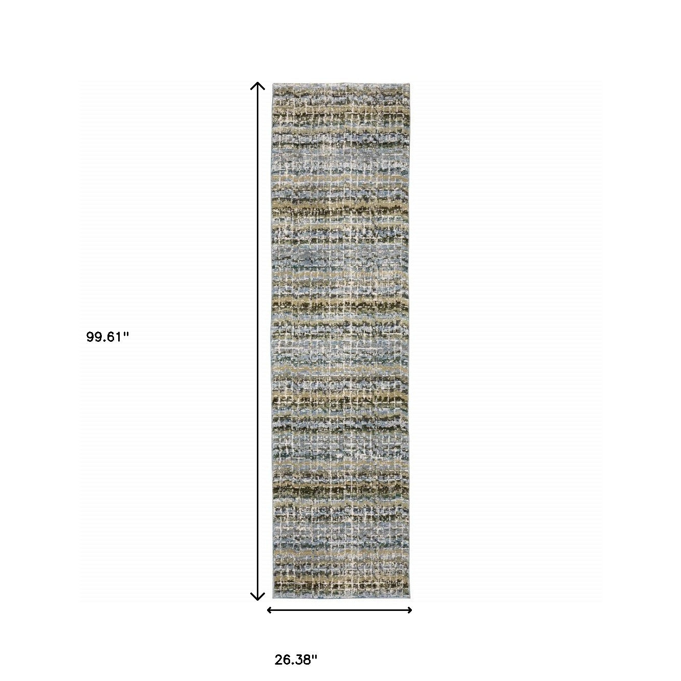 10' X 13' Gray and Ivory Abstract Power Loom Area Rug