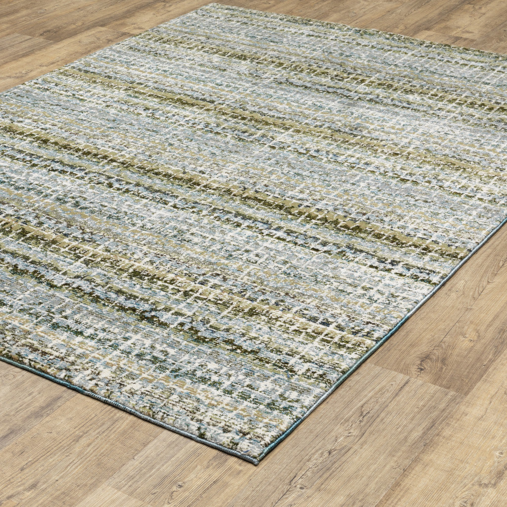 10' X 13' Gray and Ivory Abstract Power Loom Area Rug
