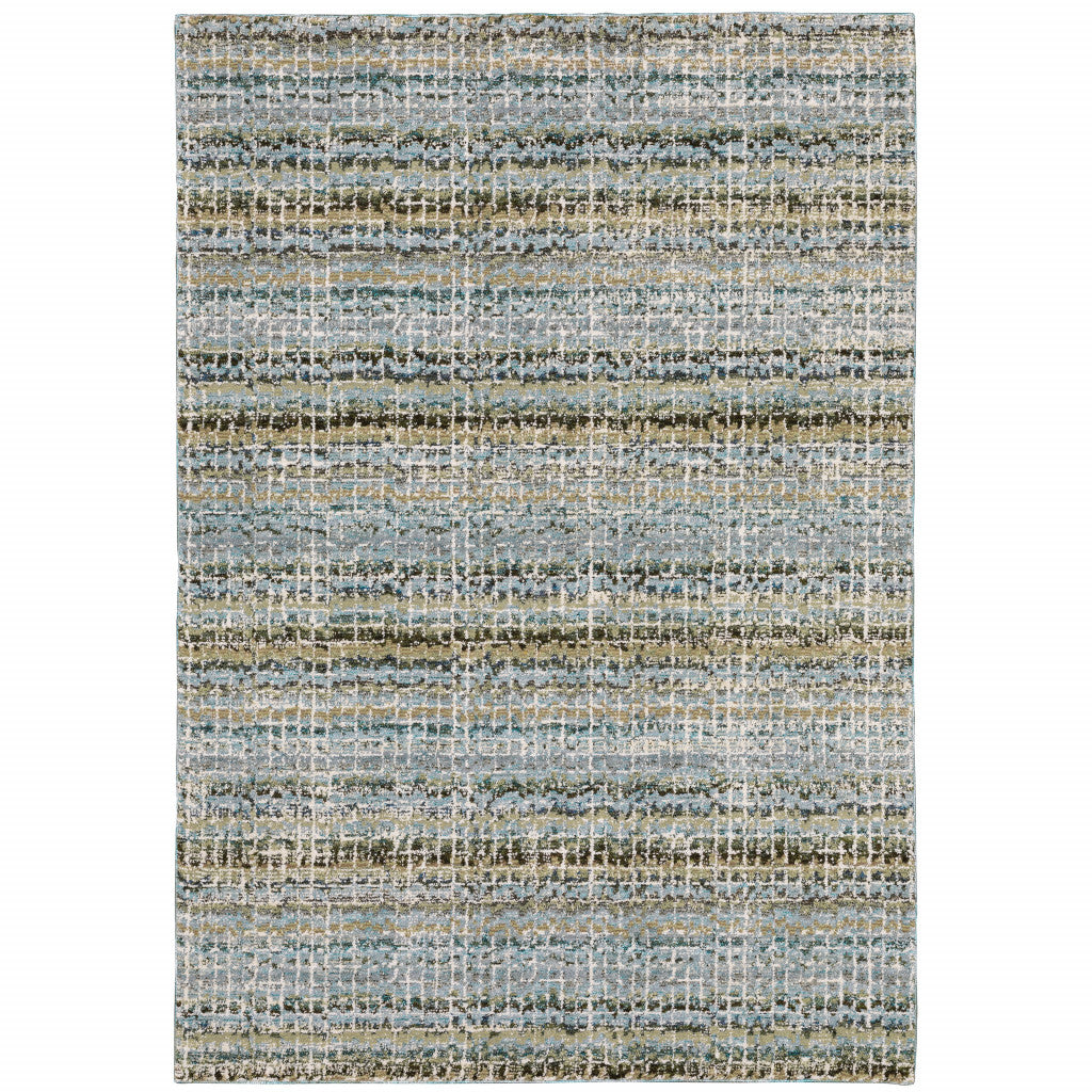 10' X 13' Gray and Ivory Abstract Power Loom Area Rug